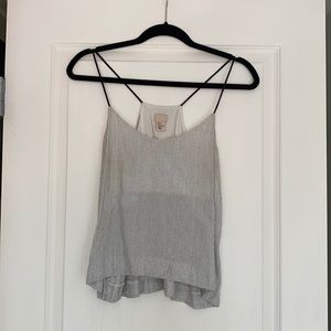 H&M Flowy Top with Leather Straps